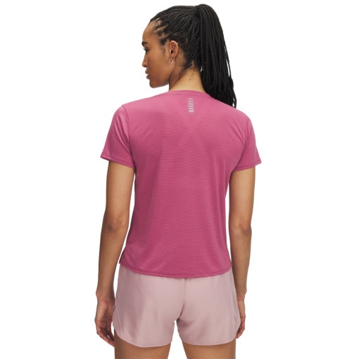 Damska koszulka do biegania Under Armour UA Launch Shortsleeve - różowa