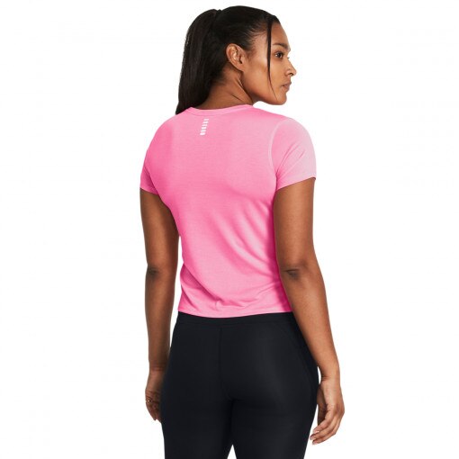 Damska koszulka do biegania Under Armour UA Launch Shortsleeve - różowa