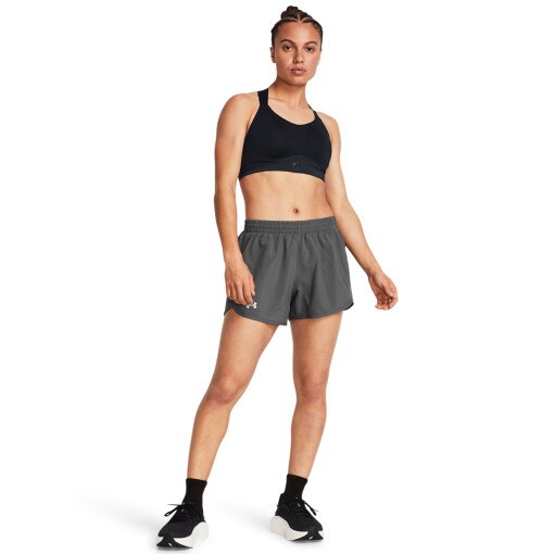 UNDER ARMOUR Damskie spodenki do biegania Under Armour UA Fly By 3'' Shorts  szare Szary