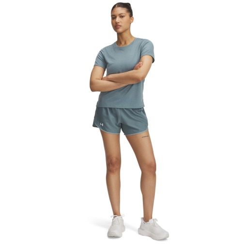 UNDER ARMOUR Damskie spodenki do biegania Under Armour UA Fly By 3'' Shorts niebieskie Niebieski