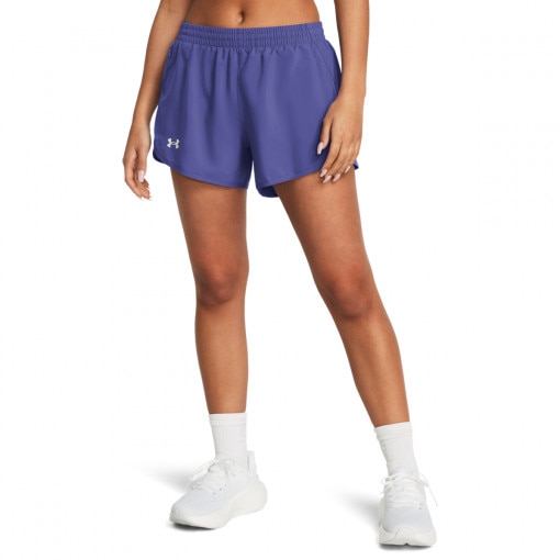 Damskie spodenki do biegania Under Armour UA Fly By 3'' Shorts - fioletowe