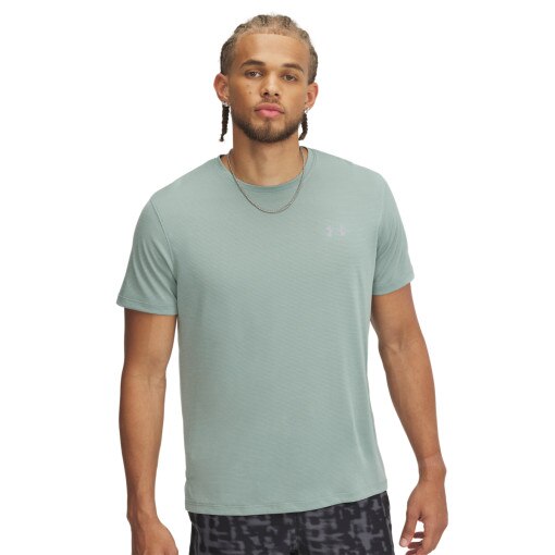 UNDER ARMOUR Męska koszulka do biegania Under Armour UA Launch Shortsleeve  zielony Zielony