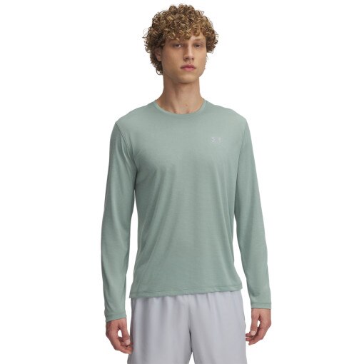 UNDER ARMOUR Męski longsleeve do biegania Under Armour UA Launch Longsleeve  zielony Zielony