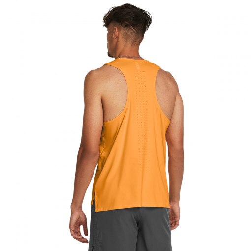 Męski top do biegania Under Armour UA Launch Elite Singlet - pomarańczowy