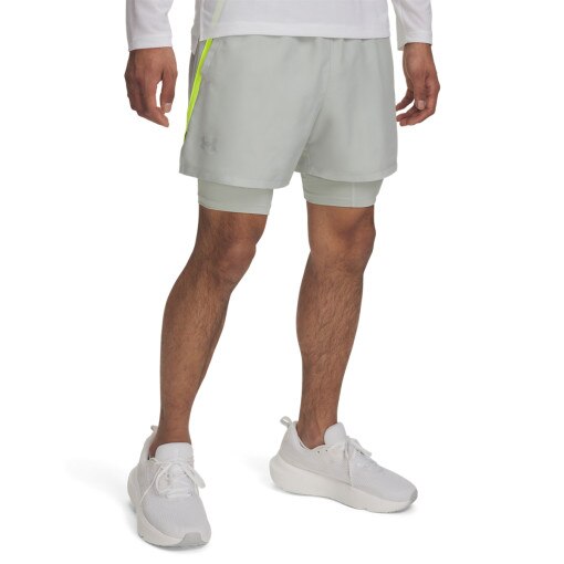 Męskie spodenki do biegania Under Armour UA Launch 5'' 2-in-1 Short - szare