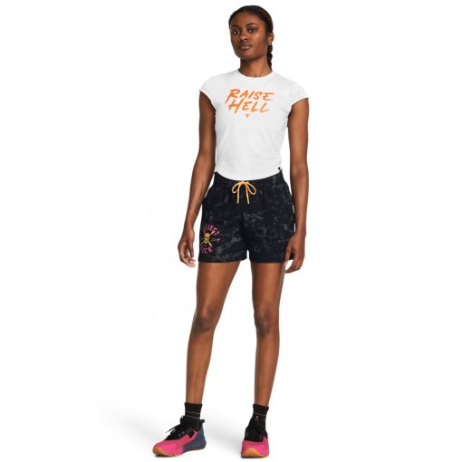 UNDER ARMOUR Damskie spodenki treningowe Under Armour Project Rock Underground Terry Shorts  czarne Czarny