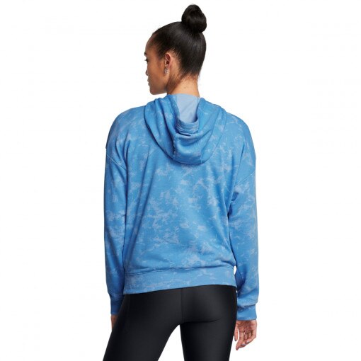 Damska bluza treningowa nierozpinana z kapturem Under Armour Project Rock Terry Underground Hoodie - niebieska