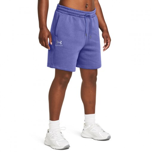 Damskie spodenki dresowe Under Armour UA Essl Flc Relax BF Short - fioletowe