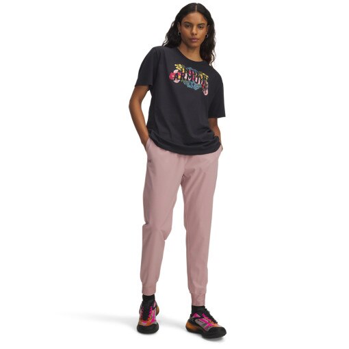 UNDER ARMOUR Damskie spodnie treningowe Under Armour Sport High Rise Woven Pant  różowe Różowy