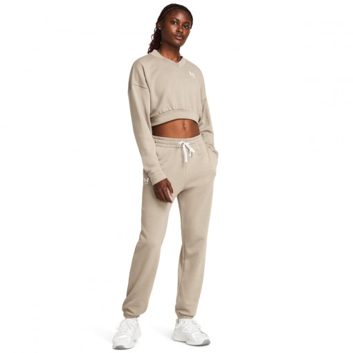 UNDER ARMOUR Damskie spodnie dresowe Under Armour UA Rival Terry Jogger  beżowe Beżowy