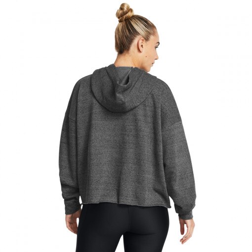 Damska bluza dresowa nierozpinana z kapturem Under Armour UA Rival Terry OS Hoodie - szara