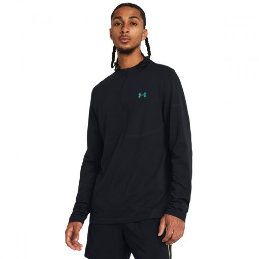 UNDER ARMOUR Męski longsleeve treningowy Under Armour Vanish Elite Seamless 1/4 Zip  czarny Czarny