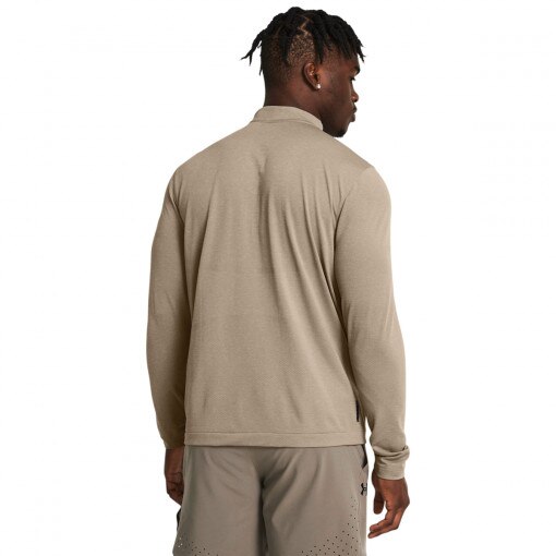 Męski longsleeve treningowy Under Armour Vanish Elite Seamless 1/4 Zip - brązowy 