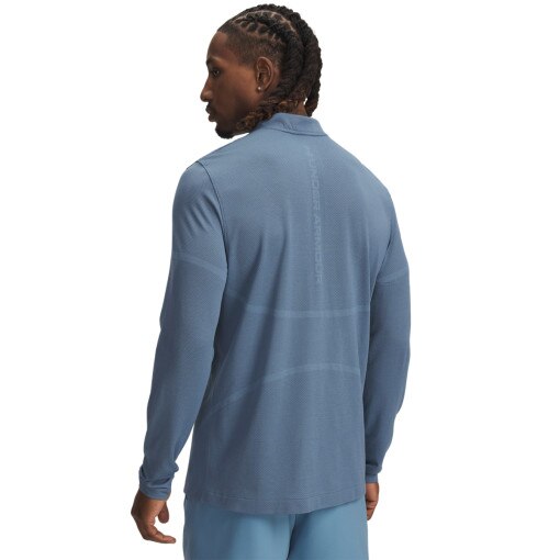 Męski longsleeve treningowy Under Armour Vanish Elite Seamless 1/4 Zip - niebieski