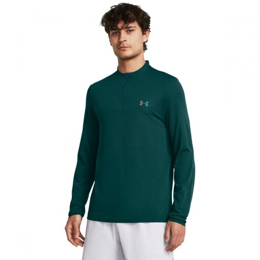 UNDER ARMOUR Męski longsleeve treningowy Under Armour Vanish Elite Seamless 1/4 Zip  zielony Zielony