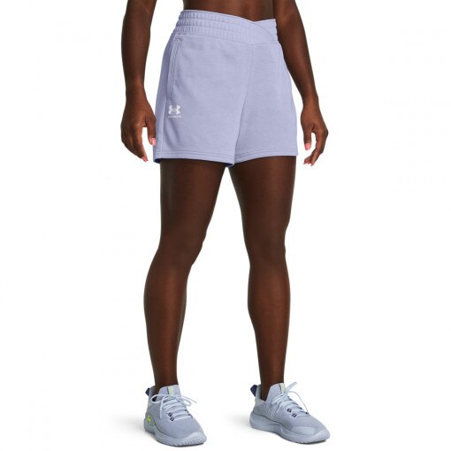 Damskie spodenki dresowe Under Armour UA Rival Terry Short - fioletowe 