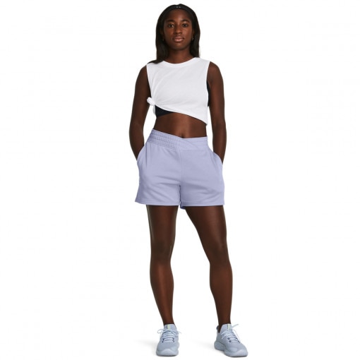 UNDER ARMOUR Damskie spodenki dresowe Under Armour UA Rival Terry Short  fioletowe  Fioletowy