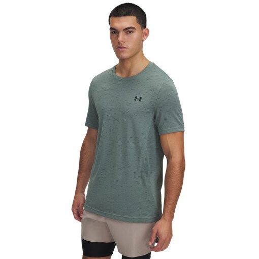 UNDER ARMOUR Męska koszulka treningowa Under Armour UA Vanish Seamless SS  zielona Zielony