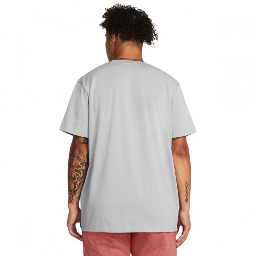 Męski t-shirt z nadrukiem Under Armour UA HW Armour Label SS - szary