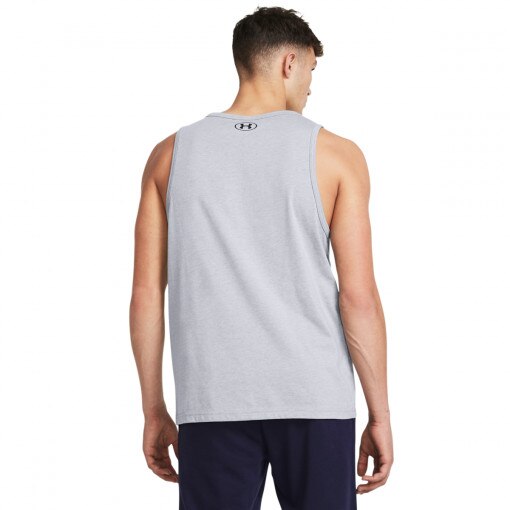 Męski top z nadrukiem Under Armour UA Sportstyle  Logo Tank - szary 