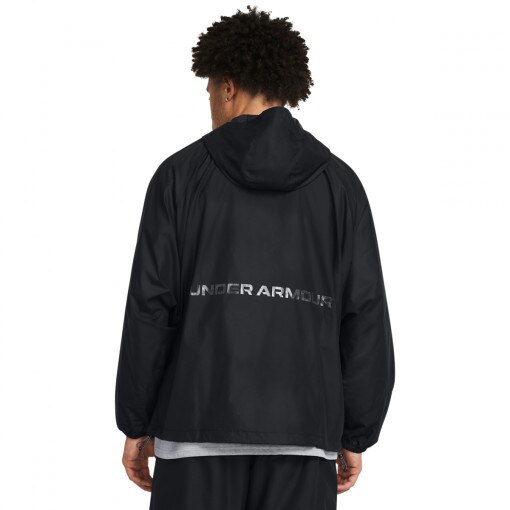 Męska kurtka treningowa Under Armour UA Rush Woven FZ - czarna
