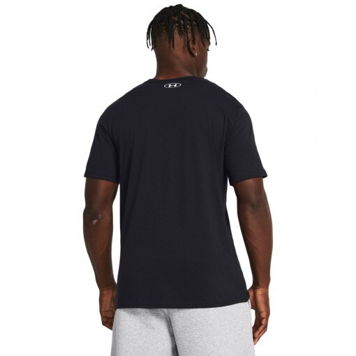 Męski t-shirt z nadrukiem Under Armour UA Foundation Short Sleeve - czarny