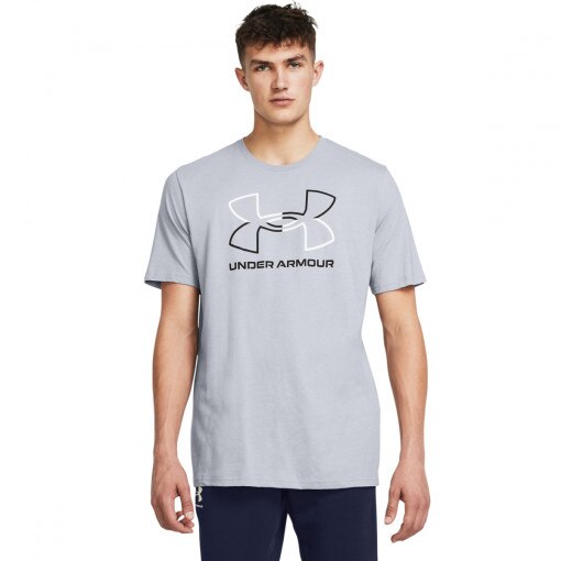 UNDER ARMOUR Męski tshirt z nadrukiem Under Armour UA Foundation Short Sleeve  szary Szary