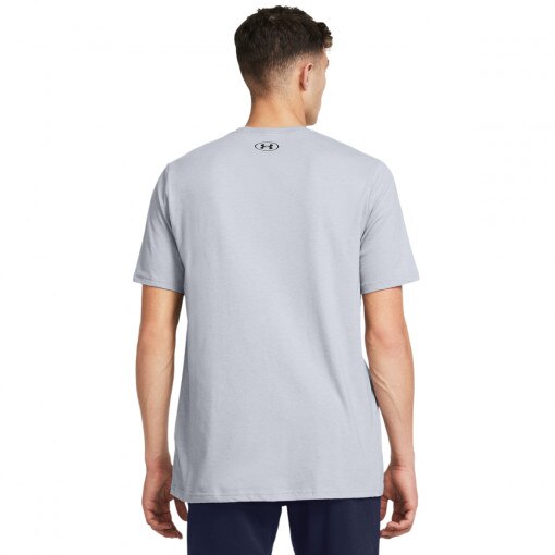 Męski t-shirt z nadrukiem Under Armour UA Foundation Short Sleeve - szary