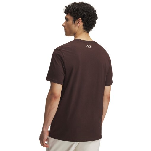 Męski t-shirt z nadrukiem Under Armour UA Gl Foundation Update Ss - brązowy