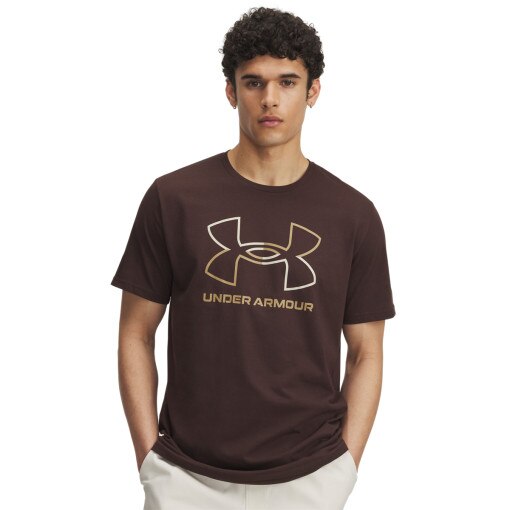  UNDER ARMOUR Męski tshirt z nadrukiem Under Armour UA Gl Foundation Update Ss  brązowy Brązowy