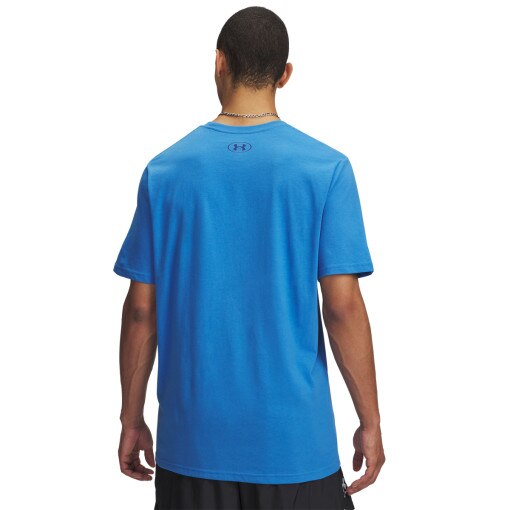 Męski t-shirt z nadrukiem Under Armour UA Gl Foundation Update SS - niebieski