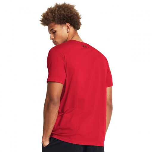 Męski t-shirt z nadrukiem Under Armour UA Foundation Short Sleeve - czerwony