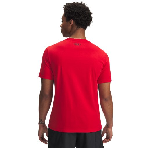 Męski t-shirt z nadrukiem Under Armour UA Gl Foundation Update Ss - czerwony