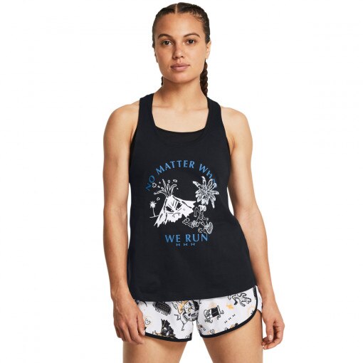 UNDER ARMOUR Damski top do biegania Under Armour UA We Run Tank  czarny Czarny