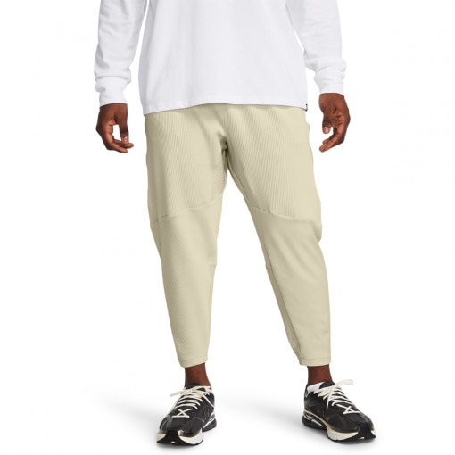 Męskie spodnie treningowe Under Armour UA Journey Rib Pant - kremowe