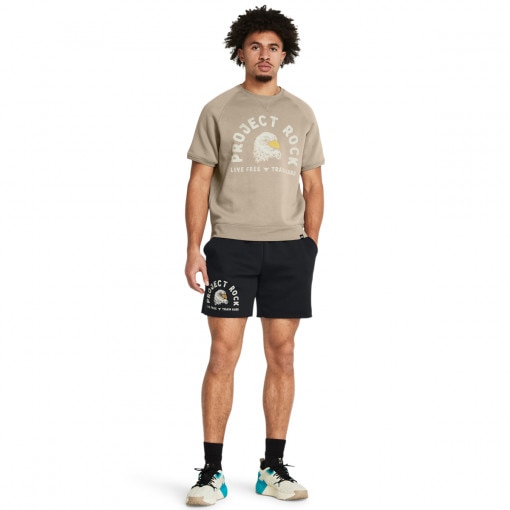  UNDER ARMOUR Męskie spodenki treningowe Under Armour Project Rock Icon Fleece Sts  czarne Czarny