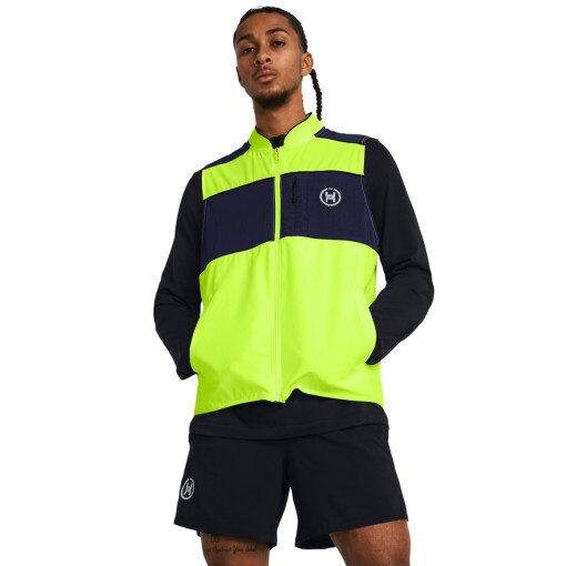 UNDER ARMOUR Męska kamizelka do biegania Under Armour UA Run Anywhere Vest zielona Zielony