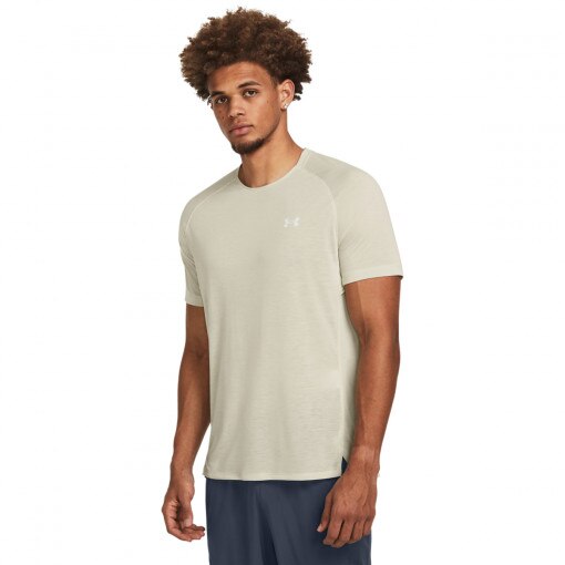Obrazek dla: UNDER ARMOUR Męska koszulka do biegania Under Armour UA Trail Run Shortsleeve kremowa Kremowy