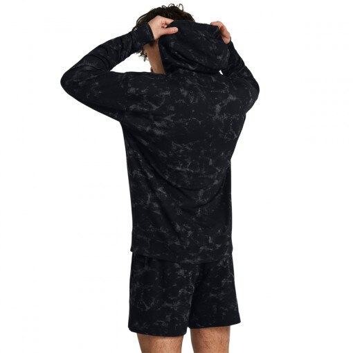 Męska bluza treningowa Under Armour Project Rock Rival Terry Printed Hoodie - czarna