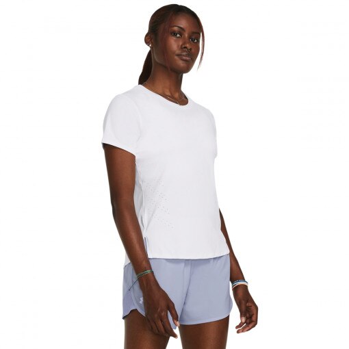 UNDER ARMOUR Damska koszulka do biegania Under Armour UA Launch Elite Shortsleeve  biała Biały