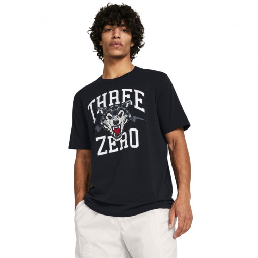 UNDER ARMOUR Męska koszulka do koszykówki Under Armour Curry Young Wolf Tee  czarna Czarny