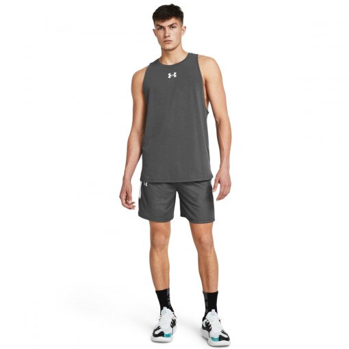UNDER ARMOUR Męskie spodenki do koszykówki Under Armour UA Zone 7" Short  szare  Szary