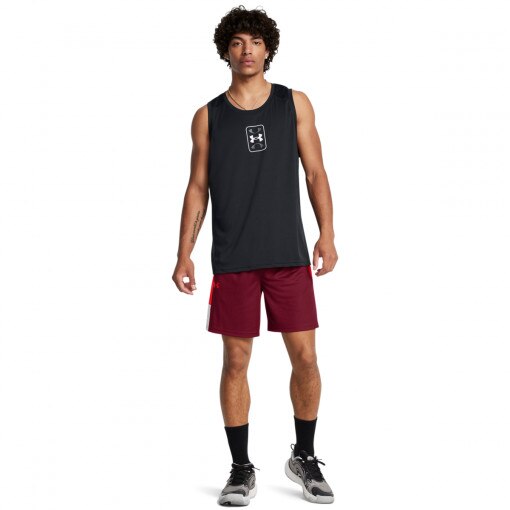 UNDER ARMOUR Męskie spodenki do koszykówki Under Armour UA Zone 7" Short  czerwone Czerwony