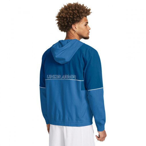 Męska kurtka treningowa Under Armour UA Zone Woven Jacket - niebieska