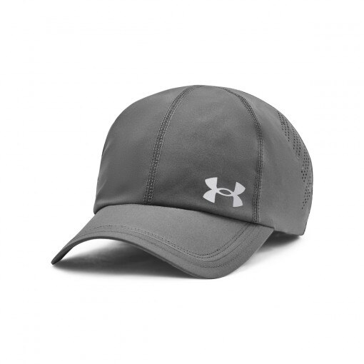UNDER ARMOUR Męska czapka z daszkiem do biegania Under Armour M Isochill Launch Adj  szara 025