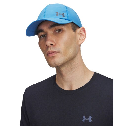 UNDER ARMOUR Męska czapka z daszkiem do biegania Under Armour M Isochill Launch Adj  niebieska Niebieski