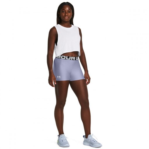 UNDER ARMOUR Damskie legginsy krótkie treningowe Under Armour UA HG Shorty  fioletowe Fioletowy
