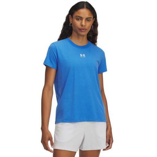UNDER ARMOUR Damski tshirt z nadrukiem Under Armour Campus Core Ss  niebieski Niebieski