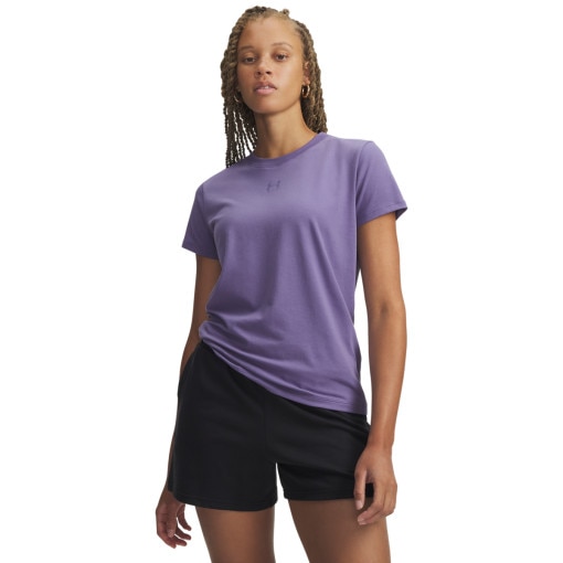  UNDER ARMOUR Damski tshirt z nadrukiem Under Armour Campus Core SS  fioletowy Fioletowy