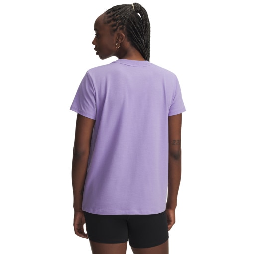 Damski t-shirt z nadrukiem Under Armour Campus Core Ss - fioletowy
